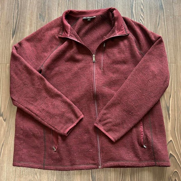 Men's Swiss Maroon Tech Full-Zip Fleece | 2XL - Picture 1 of 3